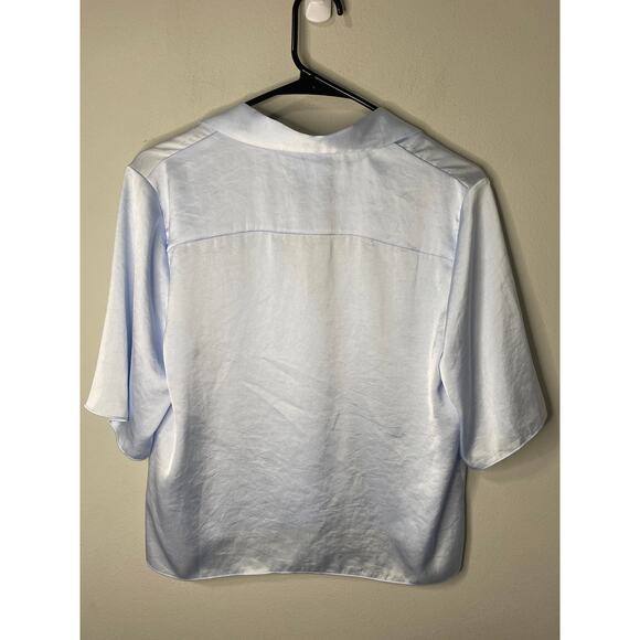 Wilfred Aritzia Silk Colored Blouse, Light Blue Size Small - Picture 2 of 3